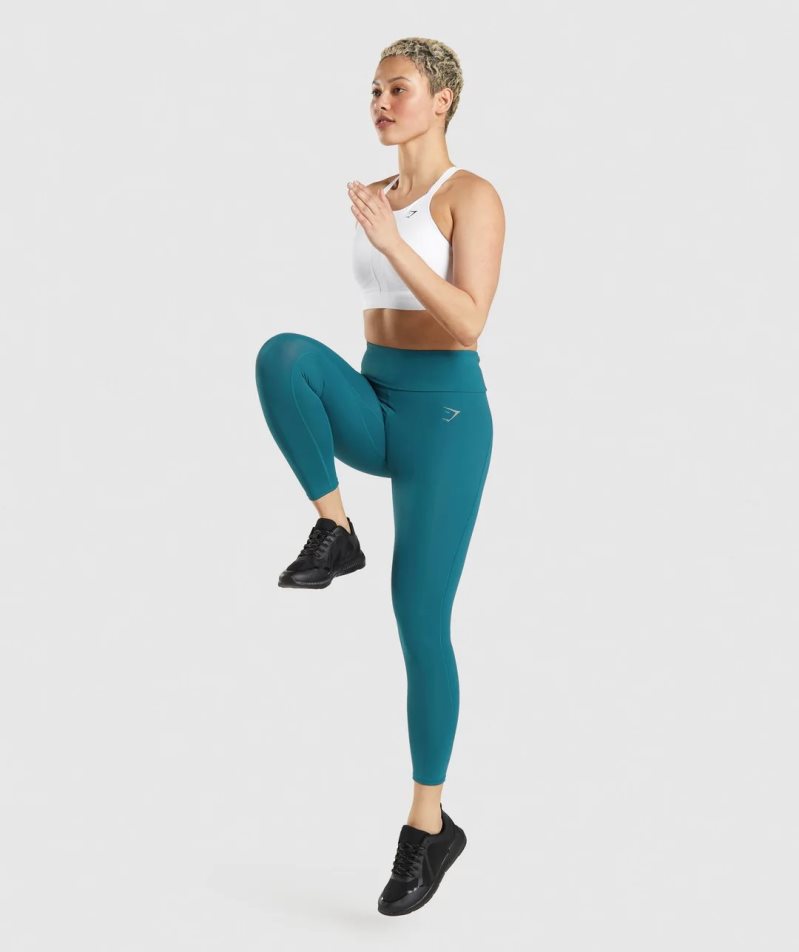 Women's Gymshark Speed Leggings Turquoise | CA 07NA31